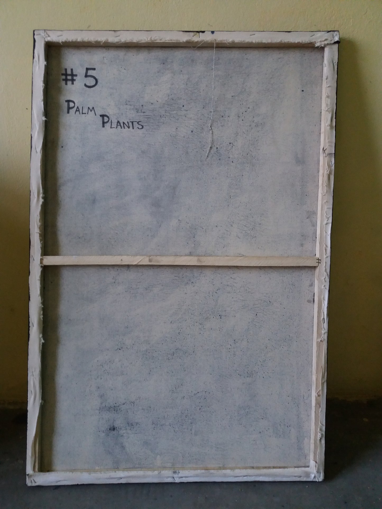 #WalkerWorld Palm Plants 3x2 Feet Original Oil Canvas Painting