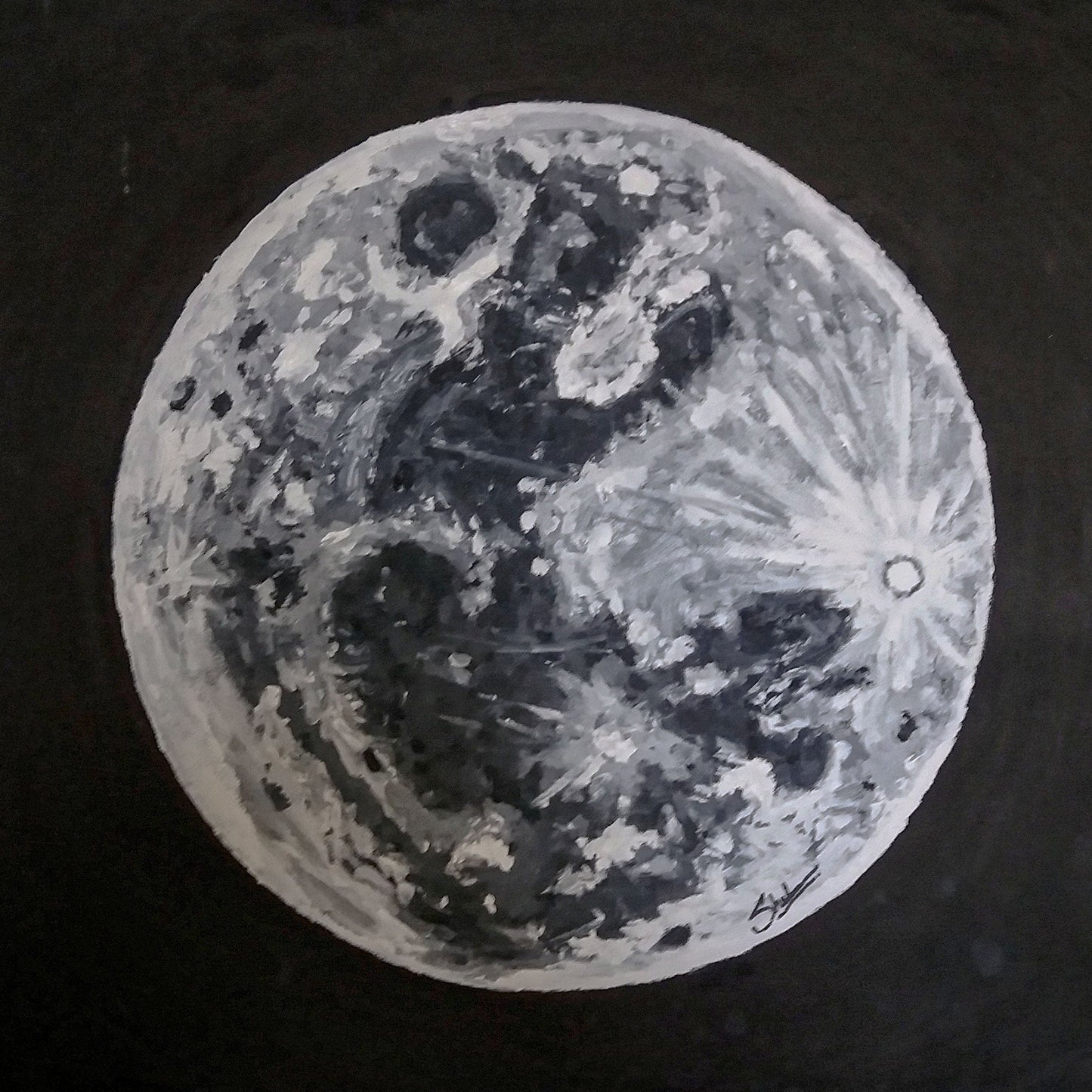 #WalkerWorld The Moon - 3x2 Feet Original Oil Canvas Painting