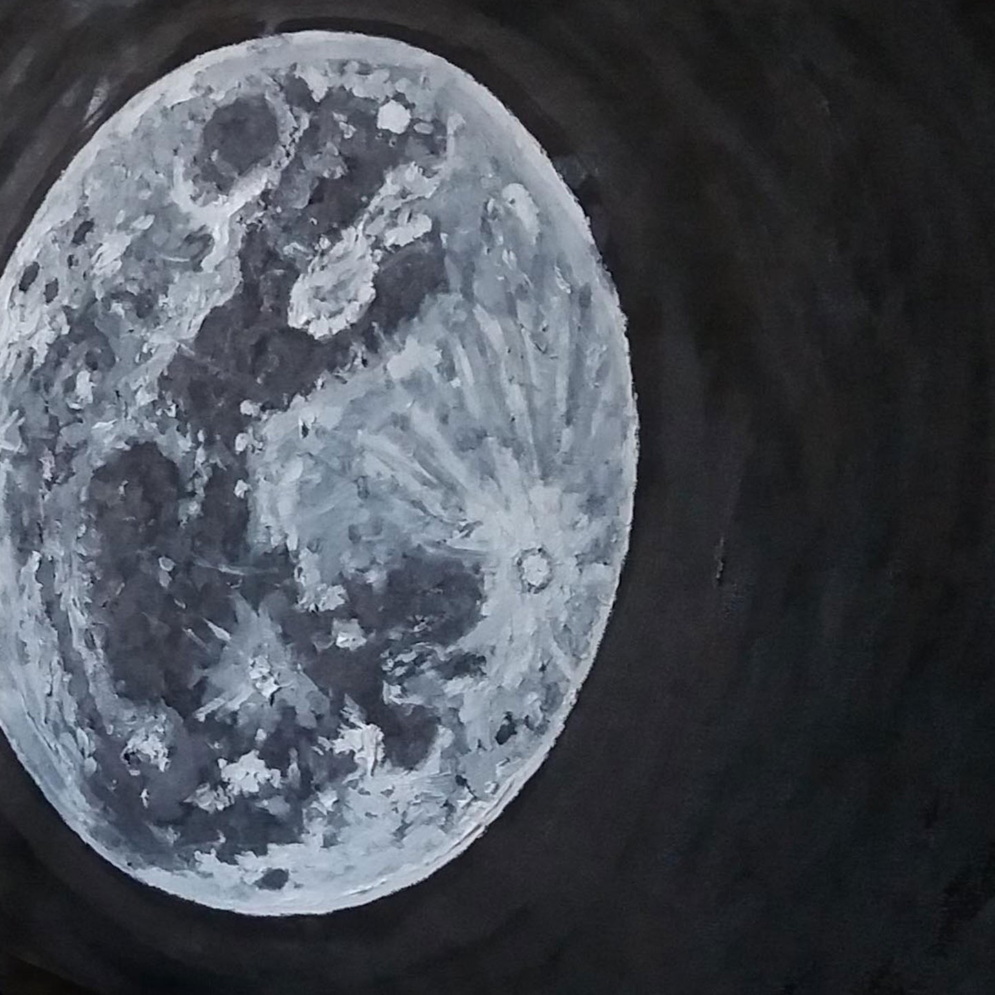 #WalkerWorld The Moon - 3x2 Feet Original Oil Canvas Painting