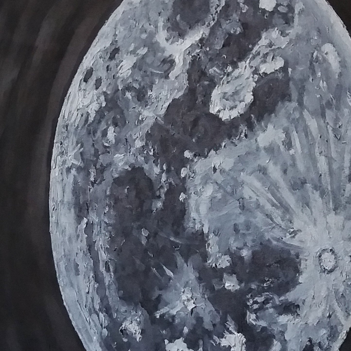 #WalkerWorld The Moon - 3x2 Feet Original Oil Canvas Painting