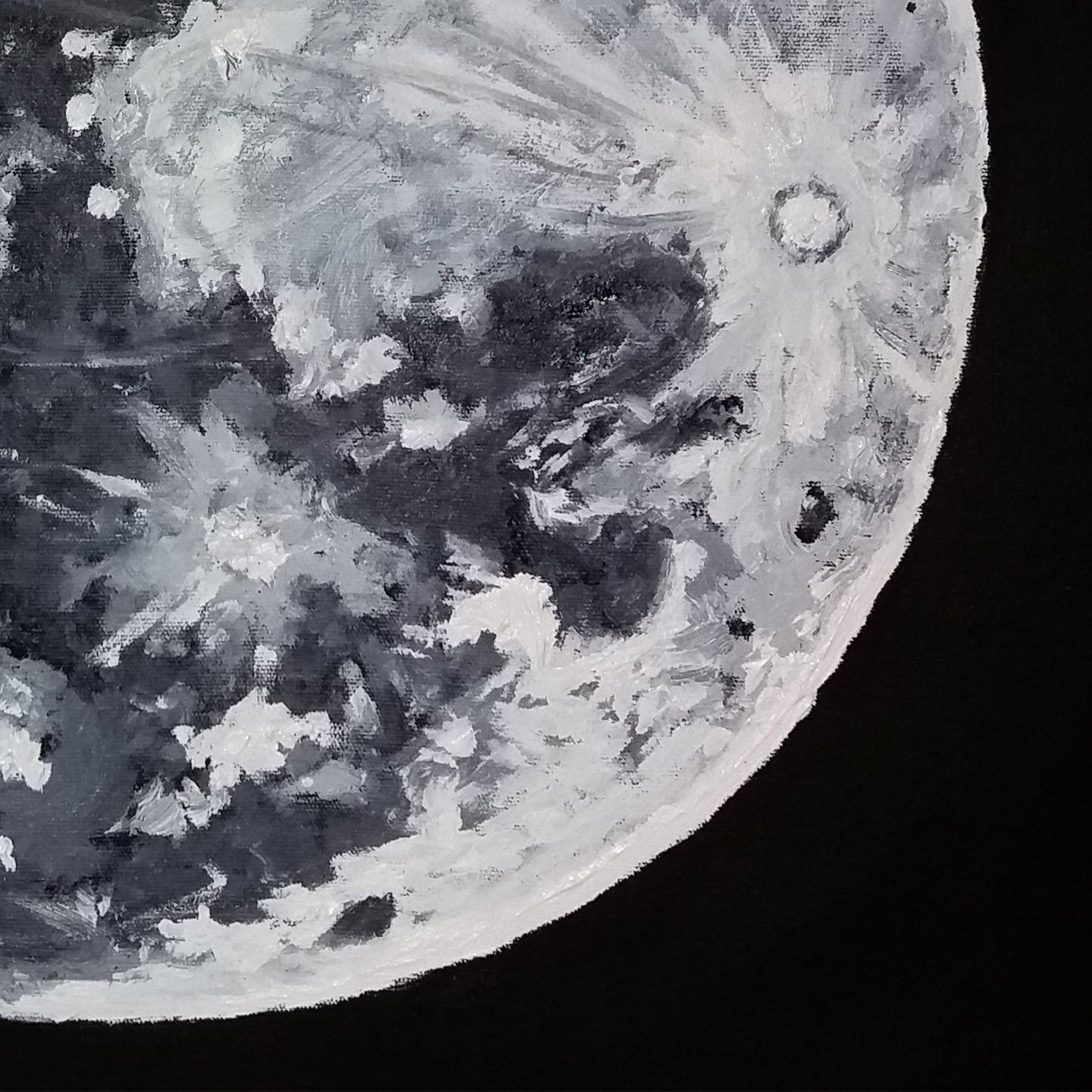 #WalkerWorld The Moon - 3x2 Feet Original Oil Canvas Painting